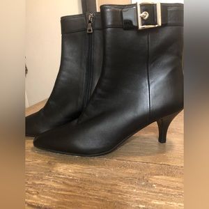 Black leather Prada boots